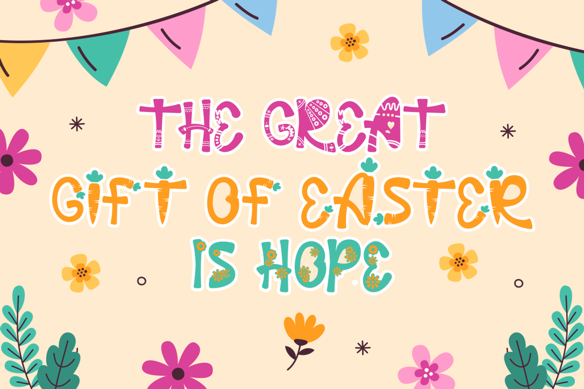 Palm Sunday - Quirky Easter Day Font, a Font by PutraCetol Studio (Photo 5 of 11)
