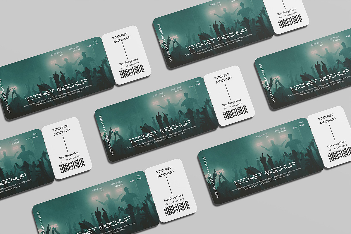 Ticket Mockup, an Advertising Mockup by ZifaraDesign (Photo 11 of 11)
