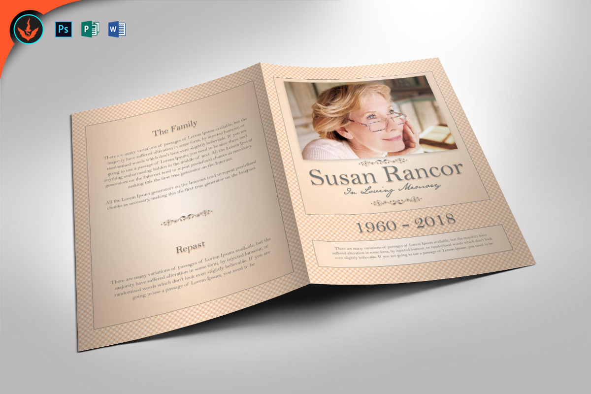 Funeral Program 07 Classic Theme, a Brochure Template by SeraphimChris (Photo 1 of 6)
