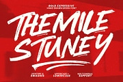 Themile Stuney Bold Expressive Brush, a Handwritten Font by Maulana Creative (Thumbnail 1 of 7)