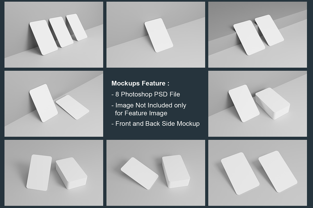 Round Vertical Business Card Mockupu, an Advertising Mockup by alimran24 (Photo 2 of 13)