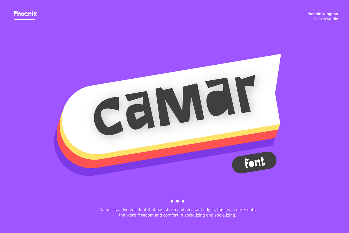 Camar Font, a Sans Serif Font by Phoenix Dungeon (Photo 1 of 9)