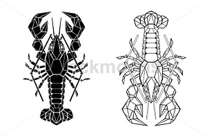 Polygonal lobster, an Animal Illustration by blackmoon9