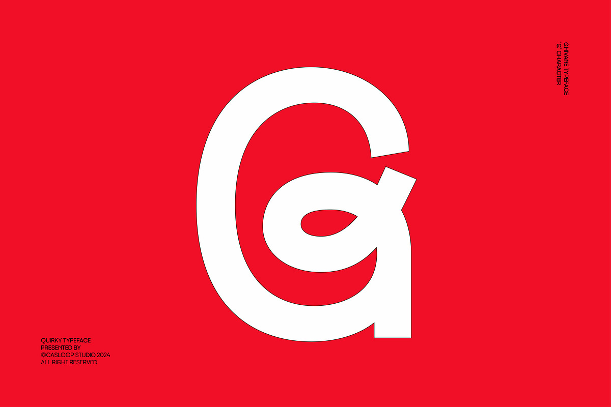 Ghivane - Quirky Trendy Logo Font, a Sans Serif Font by Casloop Studio (Photo 9 of 9)