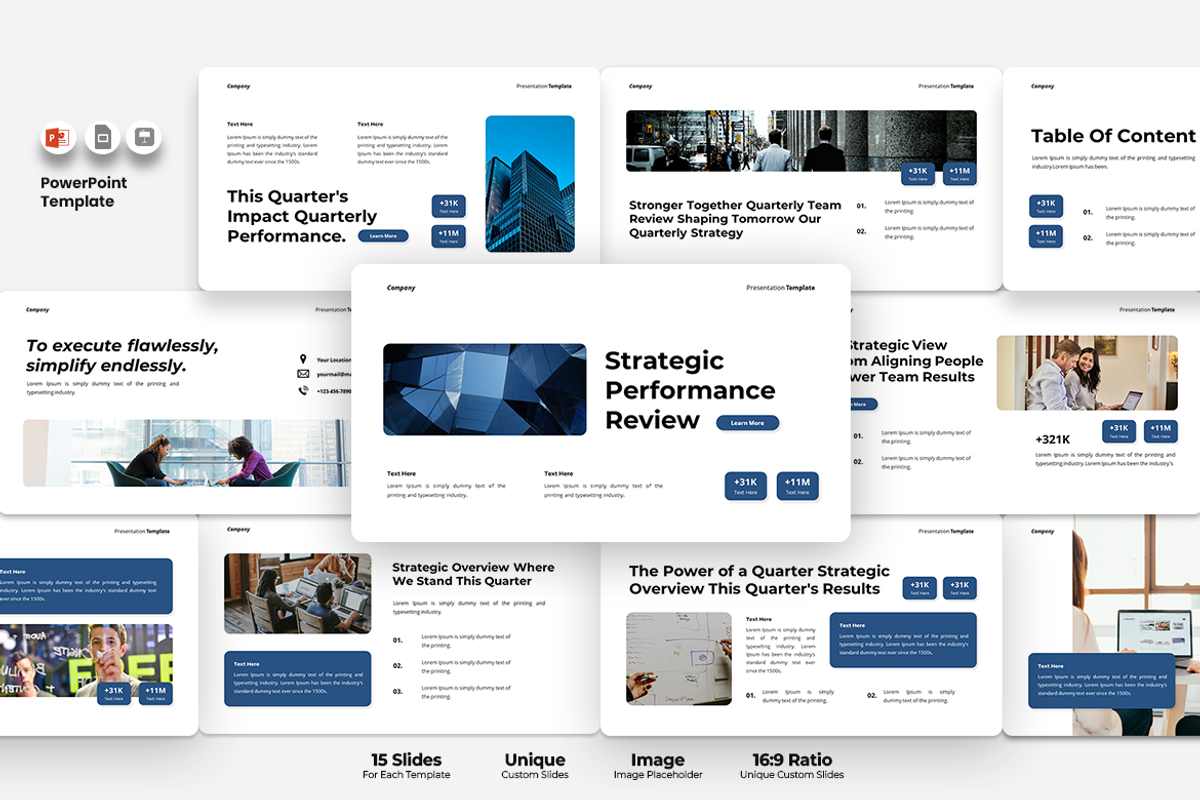 Strategic Performance - PowerPoint, a Presentation Template by Iqsiart Studio (Photo 1 of 3)