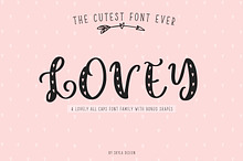 Cute heart font family Lovey