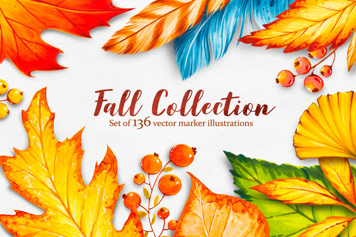 Fall Collection. Markers., a Decorative Illustration by AlexGreenArt (Photo 1 of 11)