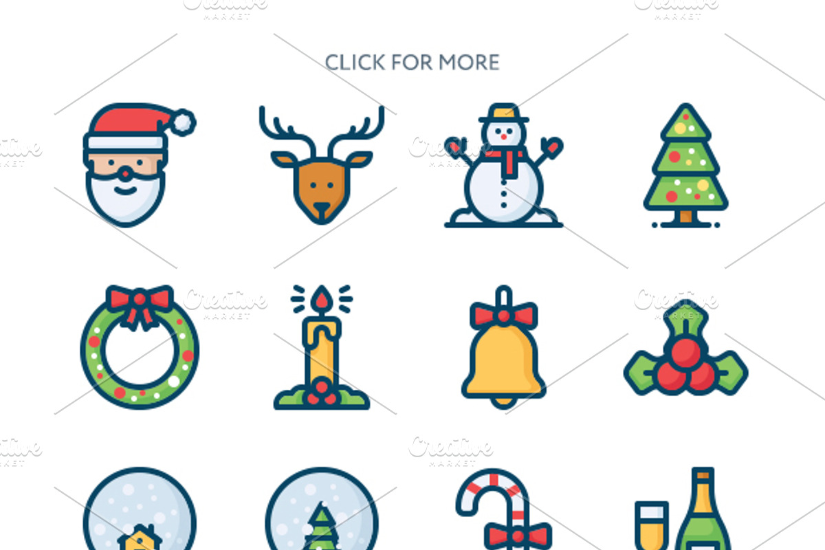 Christmas and New Year Icon Set, an Icon by Mir store (Photo 2 of 2)