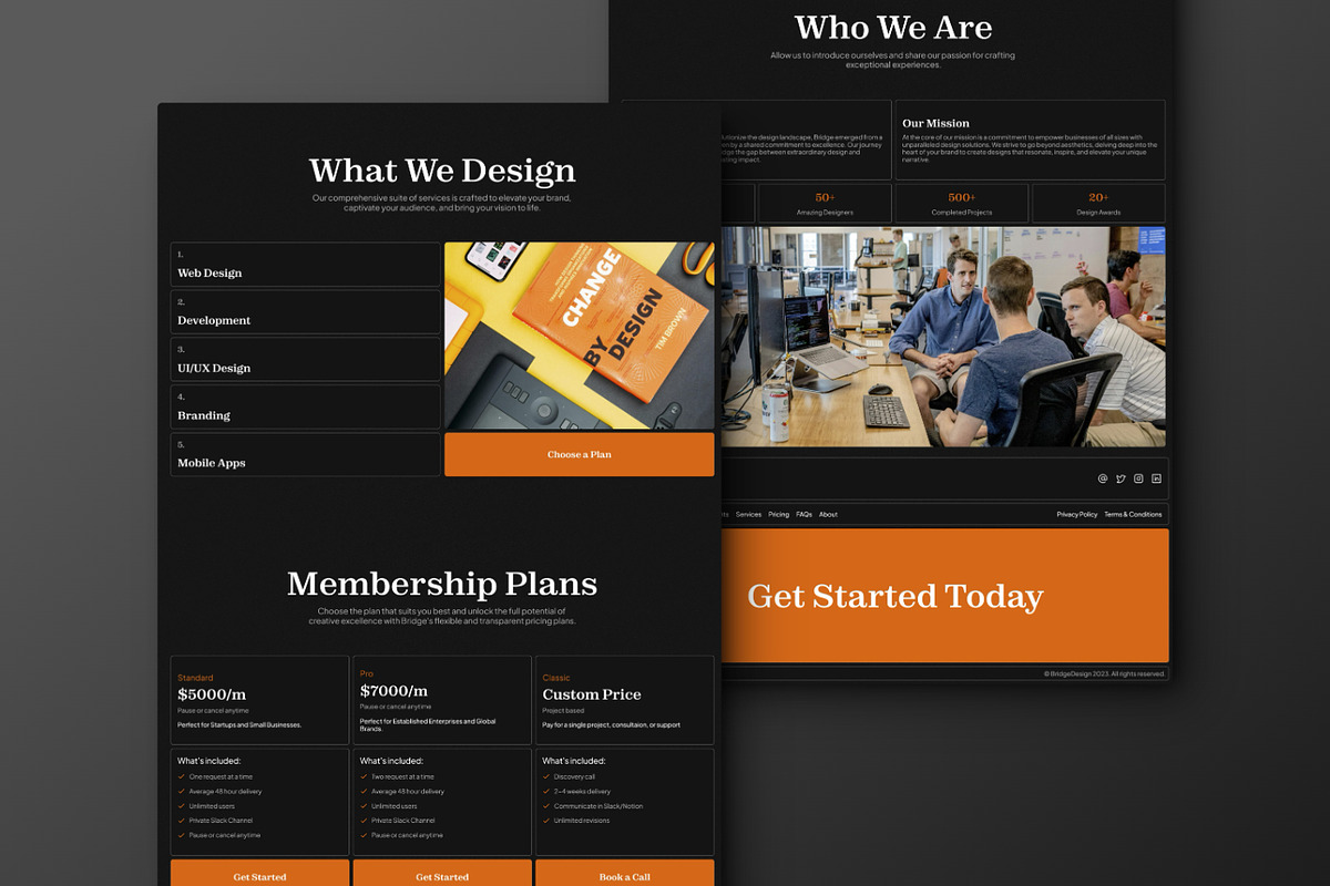 Bridge - Design Agency Template, a Landing Page Template by THdesign (Photo 3 of 4)