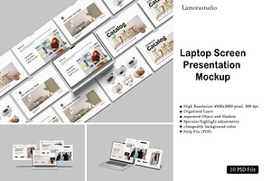 Laptop Screen Presentation Mockup