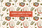SARDINES & MARTINI Seamless Pattern, a Pattern Graphic by AYAKA Studio Co. (Thumbnail 1 of 10)