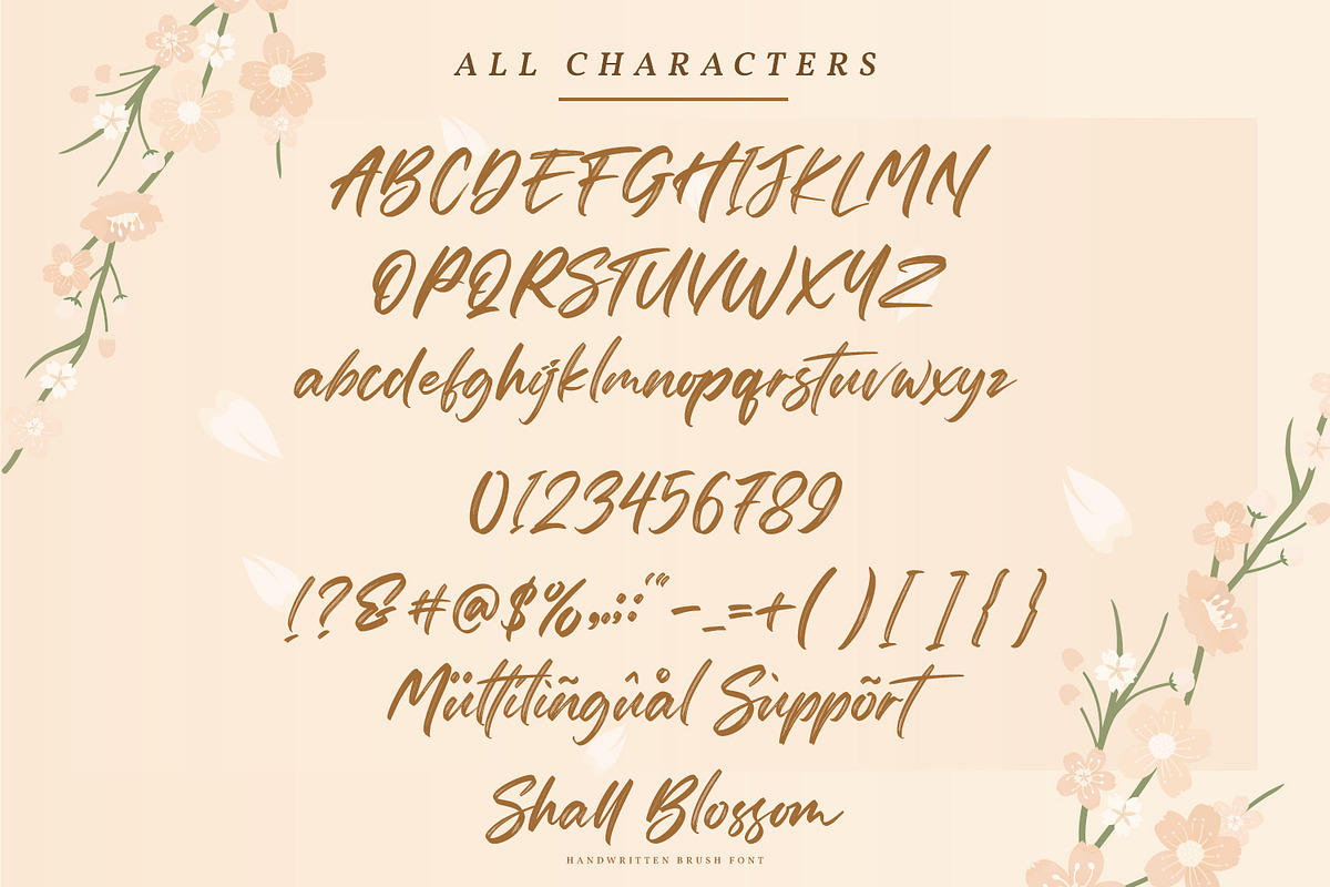 Shall Blossom-Lovely Brush Font, a Script Font by din-studio.com (Photo 9 of 10)