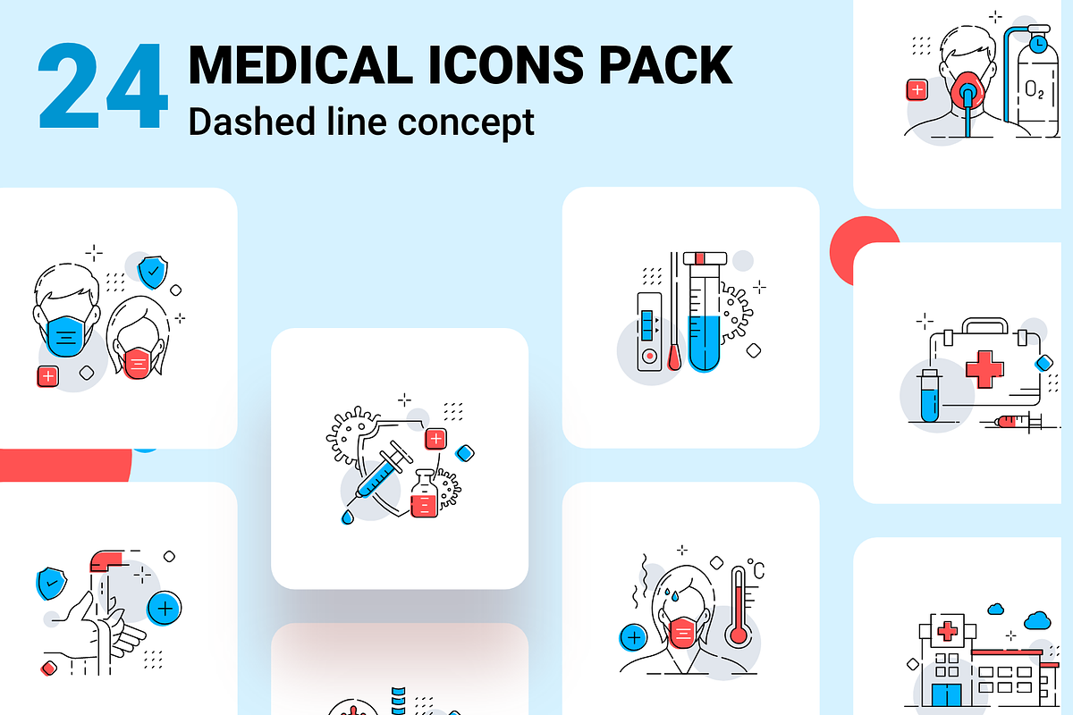Icons Pack For Covid and Medical, an Outline Icon by Ragul Creates (Photo 1 of 6)