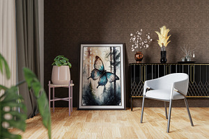 Watercolor Butterfly Wall Print