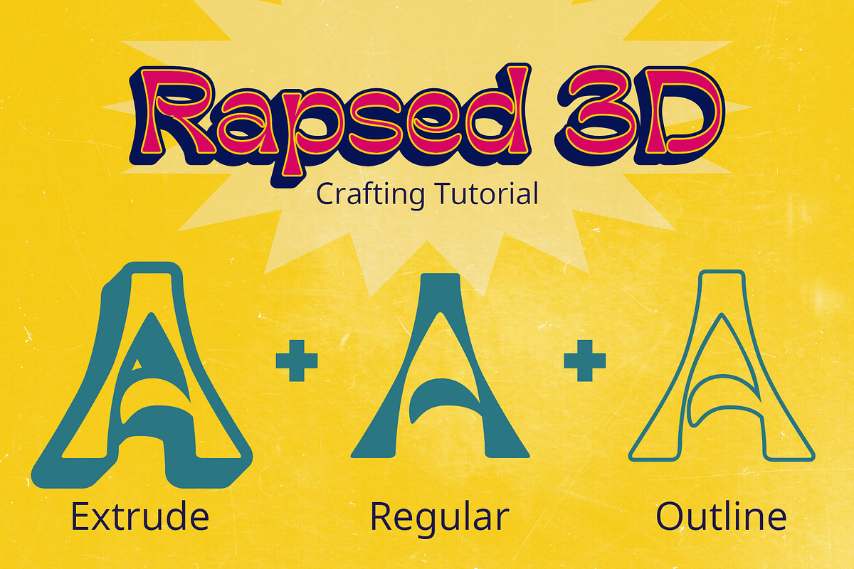 Rapsed 3D, a Sans Serif Font by Craft Supply Co. (Photo 7 of 8)