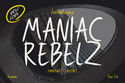 Maniac Rebelz - Handwritten Font, a Handwritten Font by Boril Std (Thumbnail 1 of 9)