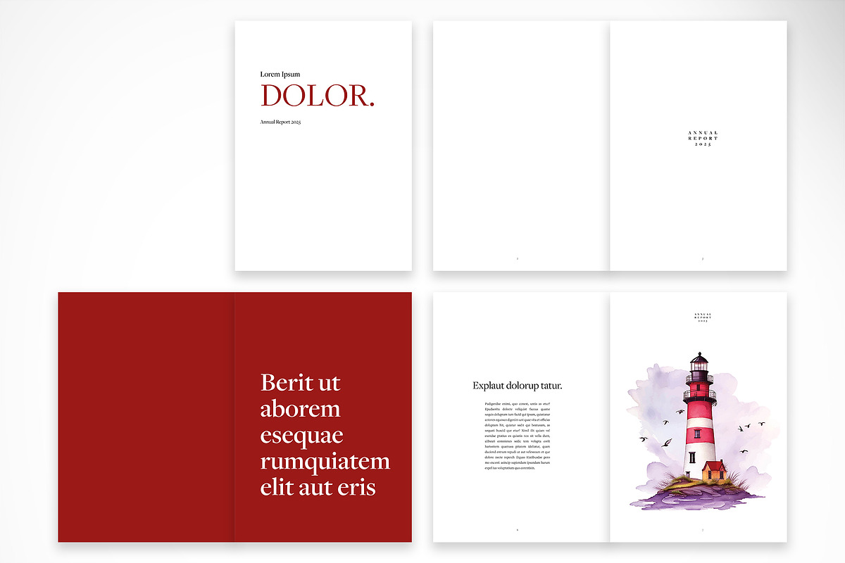 Elegant Annual Report Template, a Print Template by McLittle Stock (Photo 2 of 6)