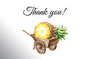 Tropical Pineapple. Hand painted, a Food Illustration by Daria Ustiugova (Thumbnail 27 of 28)