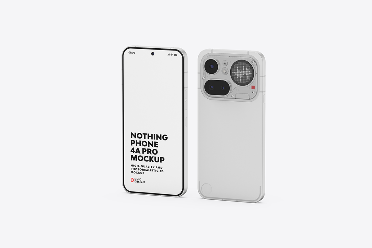 Nothing 4a Pro Phone Mockup, an Android Mockup by UnicDesign (Photo 4 of 8)