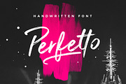 Perfetto Brush Font, a Script Font by Davide Bassu (Thumbnail 1 of 7)