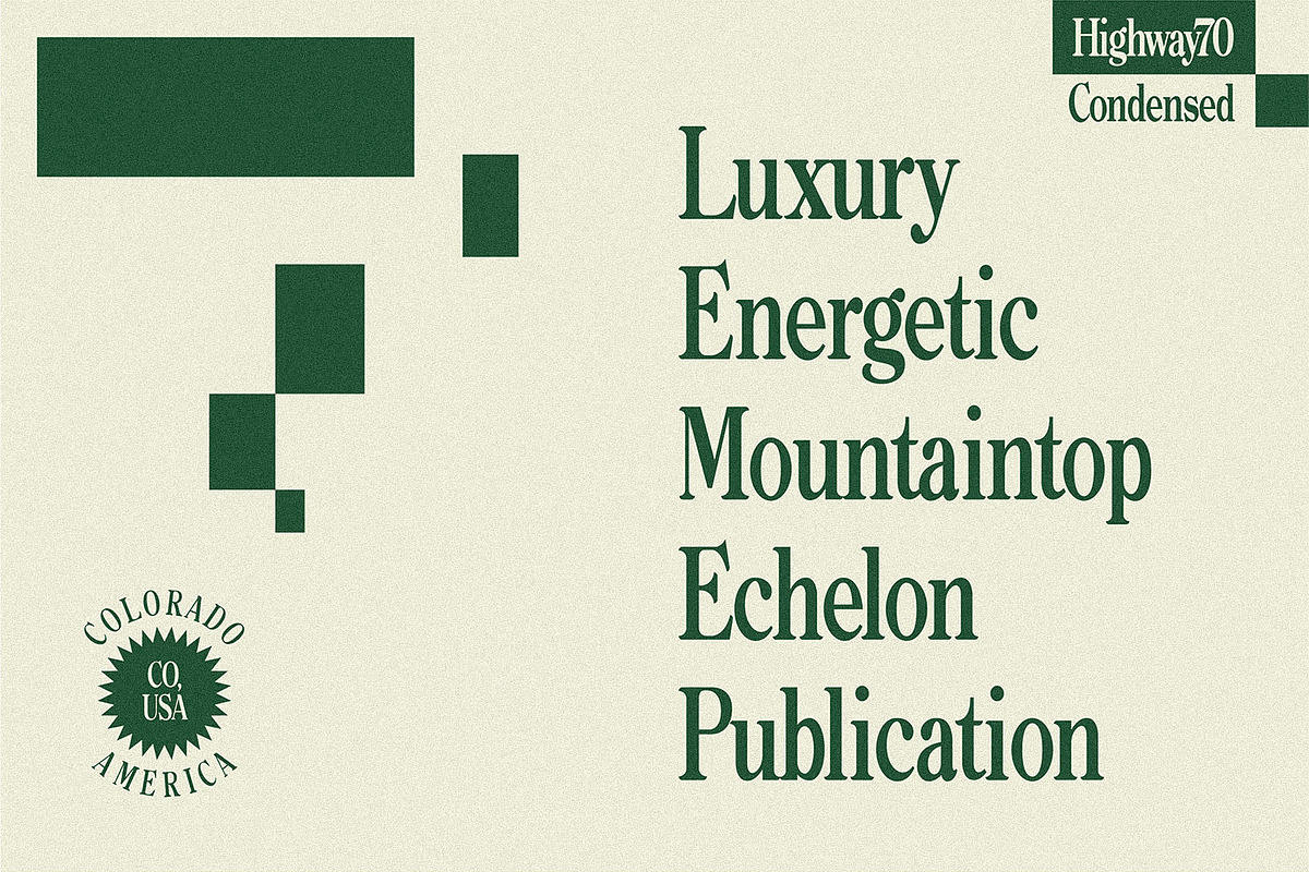 Highway 70 Condensed - Retro Serif, a Serif Font by Lateral Design (Photo 10 of 17)