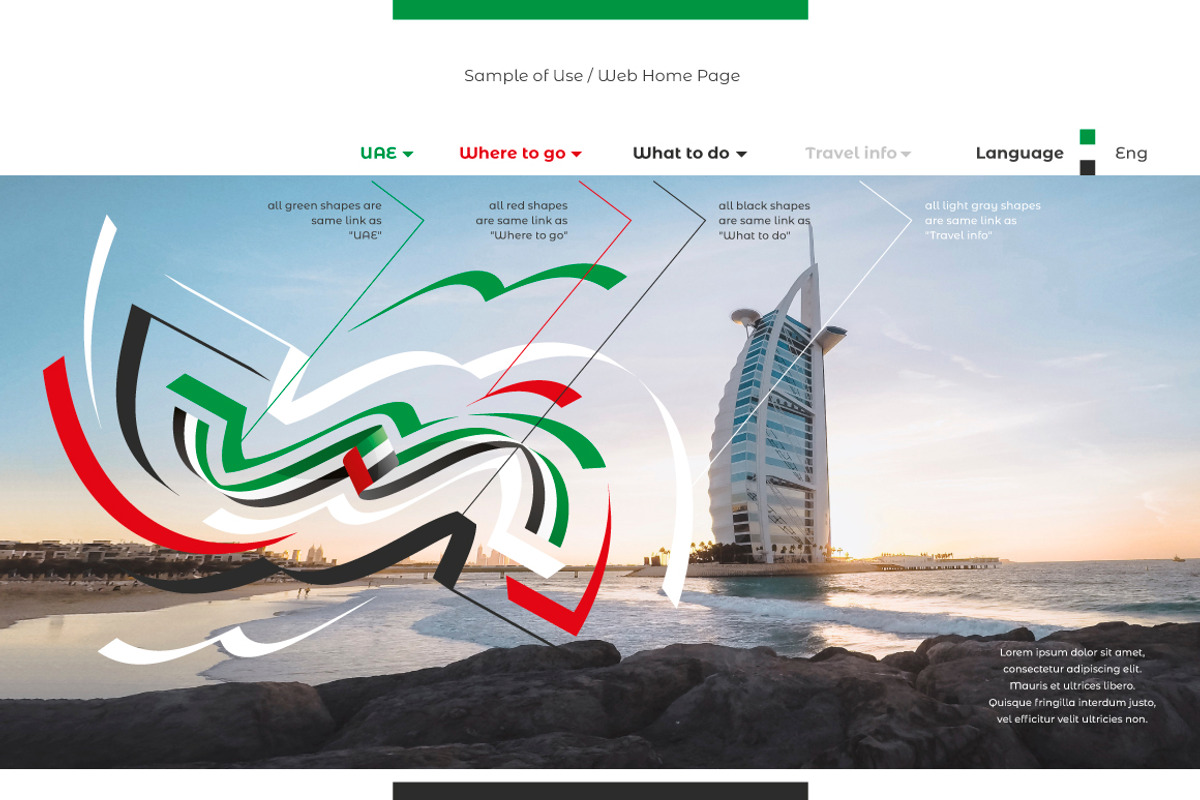 UAE flag ribbon vector, a Templates & Theme by Simbos (Photo 8 of 9)