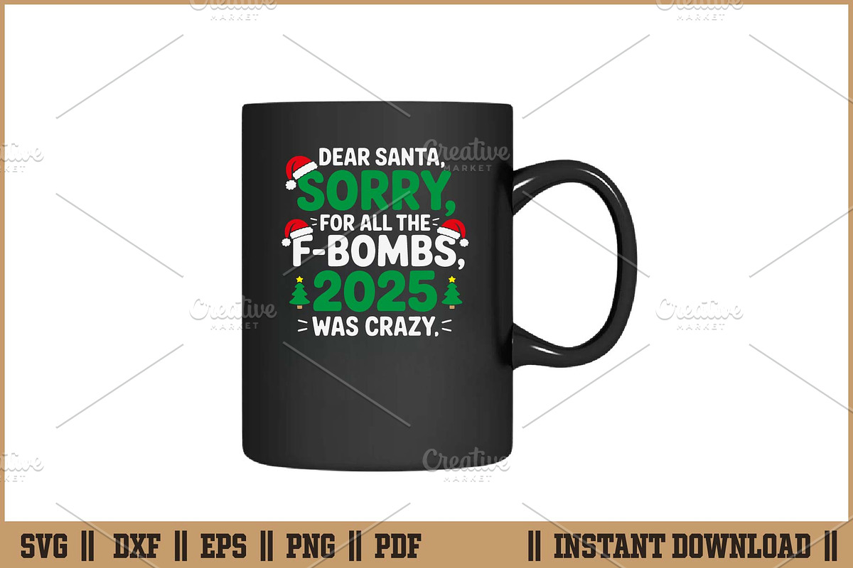 Dear Santa Sorry For All The F-Bombs, a Seasonal Illustration by Handy Arts Studio (Photo 2 of 3)