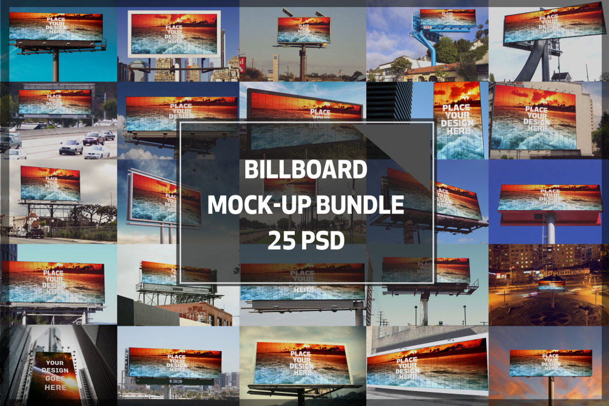 Billboard Mock-up Bundle #2, a Mockup by vraiana (Photo 1 of 4)