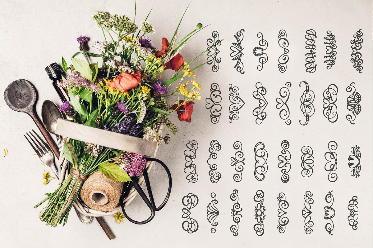 Spring Flourishes - Ornament Font preview 8