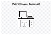 Office Supplies Line Icons Set, an Outline Icon by Designfour (Thumbnail 2 of 7)