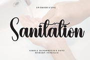 Sanitation | Script Font, a Handwritten Font by Scratchones (Thumbnail 1 of 8)