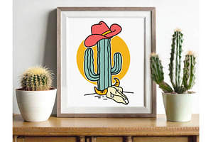 Cactus Cowboy Hat Svg Cut Printable