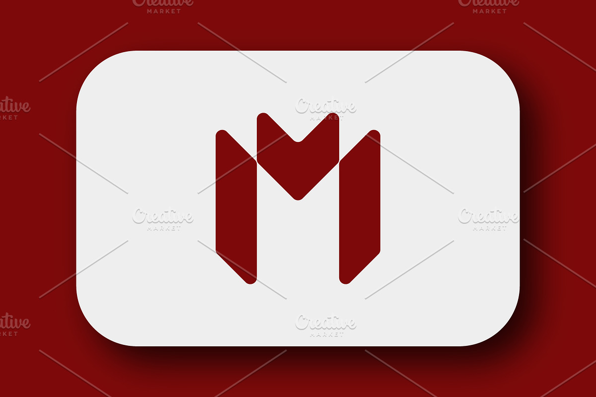 Modern Red M Logo on White Backgroun, a Branding & Logo Template by Salman Shop (Photo 1 of 4)