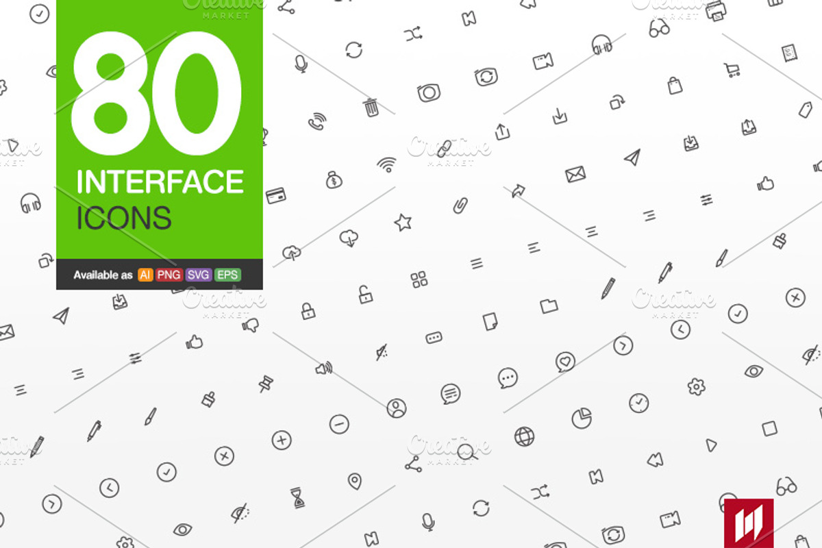 Interface icons, an Outline Icon by NAS (Photo 1 of 2)