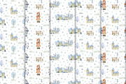 Watercolor Winter city of snowmen, a Decorative Illustration by Watercolor arts (Thumbnail 4 of 6)