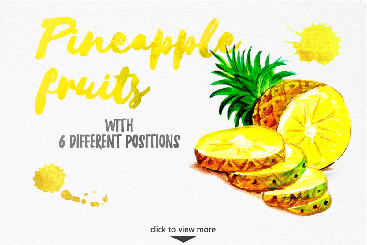 Watercolor Fruits, a Food Illustration by Graphobia (Photo 5 of 8)