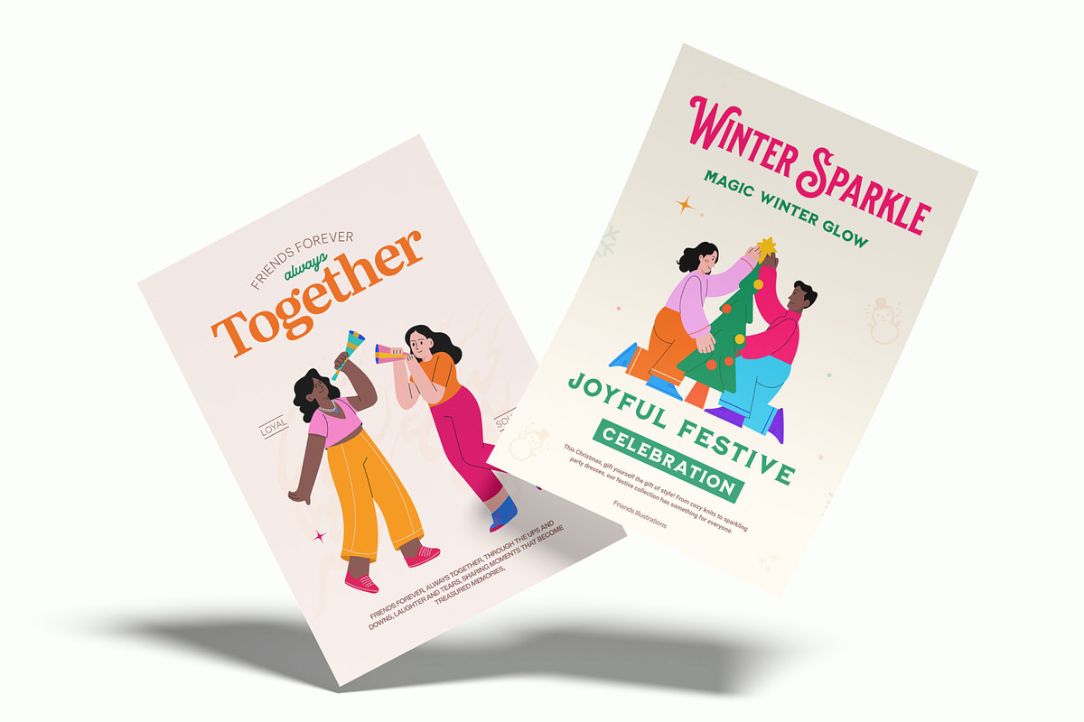Friends Illustration Art Set, a Person Illustration by Vectors Market (Photo 4 of 9)