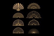 Art Deco 18 Fans, a Decorative Illustration by Stanislav Kharchevskyi (Thumbnail 2 of 3)