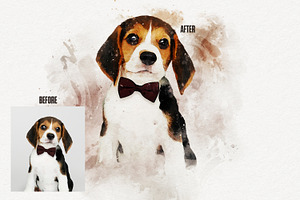 Pet Watercolor Art Photoshop Effect