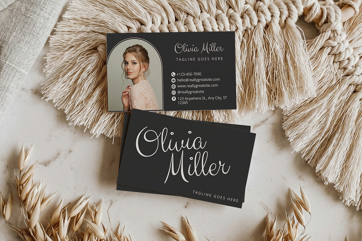 Beauty Business Card Canva Template, a Business Card Template by Arslan (Photo 1 of 6)