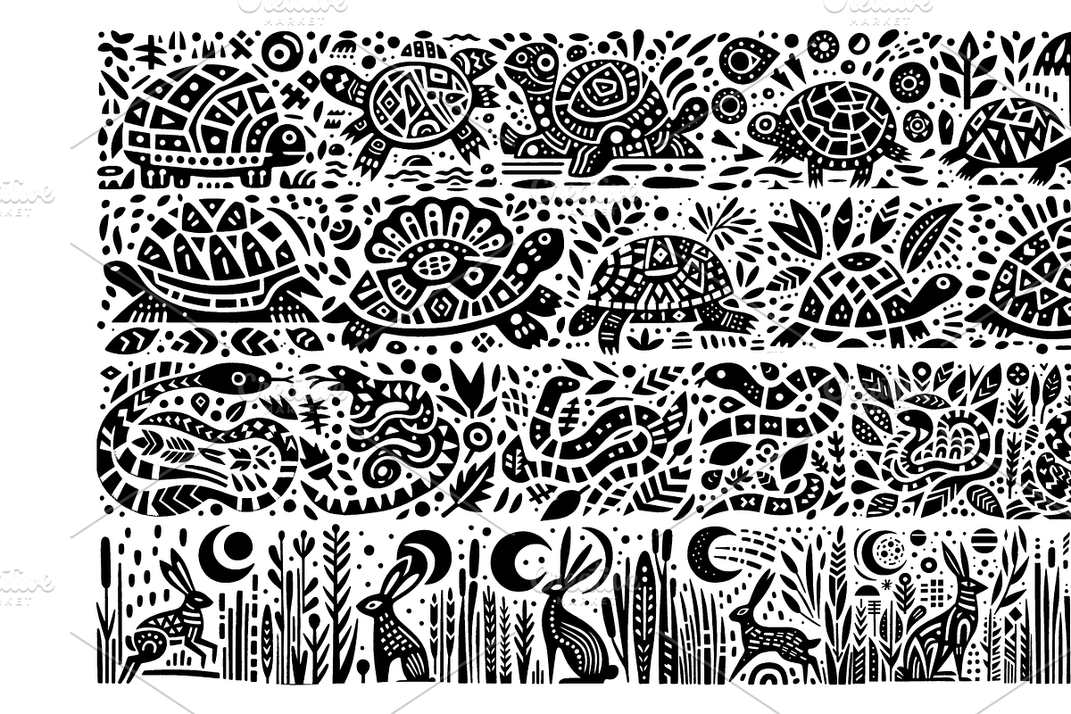 Vintage Animals and Pets Folk Art, a Decorative Illustration by devastd (Photo 28 of 29)