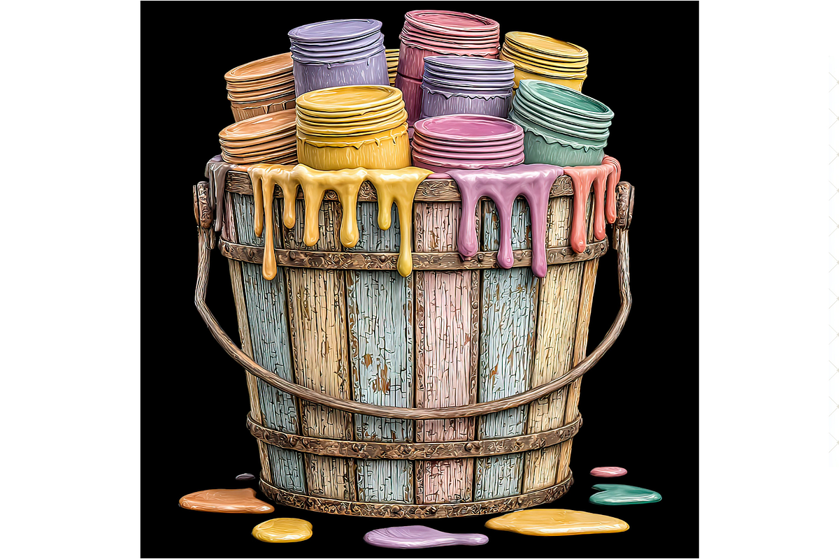 Paint Bucket Clipart PNG, an Illustration by Memories By Lea (Photo 4 of 18)