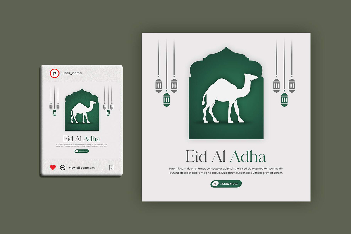 Eid Al Adha Instagram Post, a Social Media Template by Saman Osama (Photo 2 of 2)