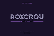 Roxcrou - Futuristic Typeface, a Serif Font by garismantra (Thumbnail 1 of 4)