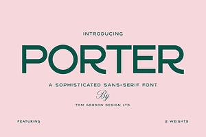 Porter Sans, a Sans Serif Font by Tom Gordon Design