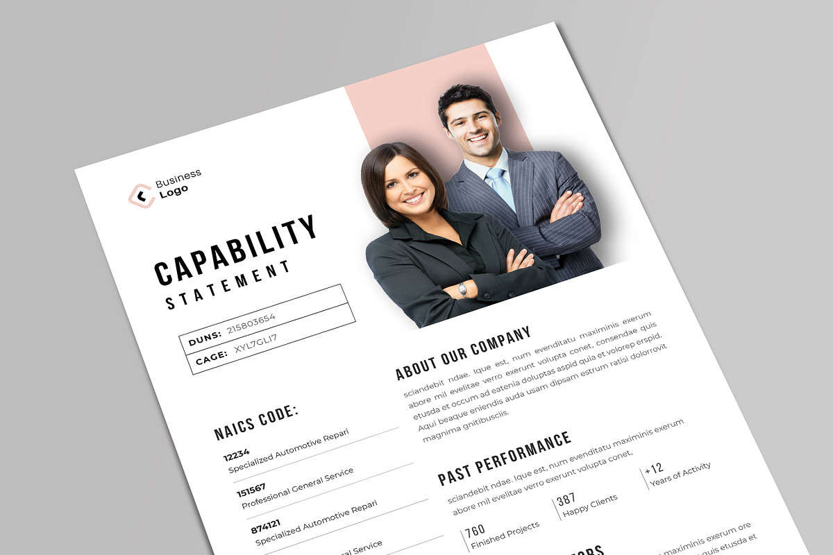 Capability Statement Template, Canva, a Brochure Template by Niofix (Photo 4 of 6)