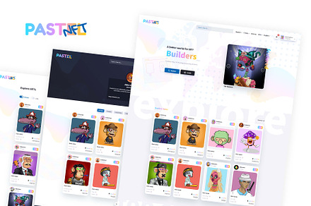 Pastel NFT marketplace HTML template, a Bootstrap Template by IG Design