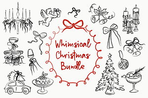 Whimsical Christmas Clipart Bundle