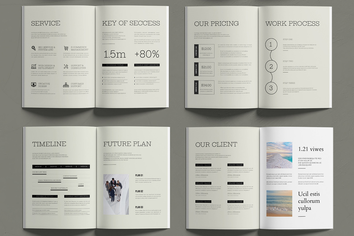 Modern Business Proposal Template, a Brochure Template by MightyDesign (Photo 3 of 6)