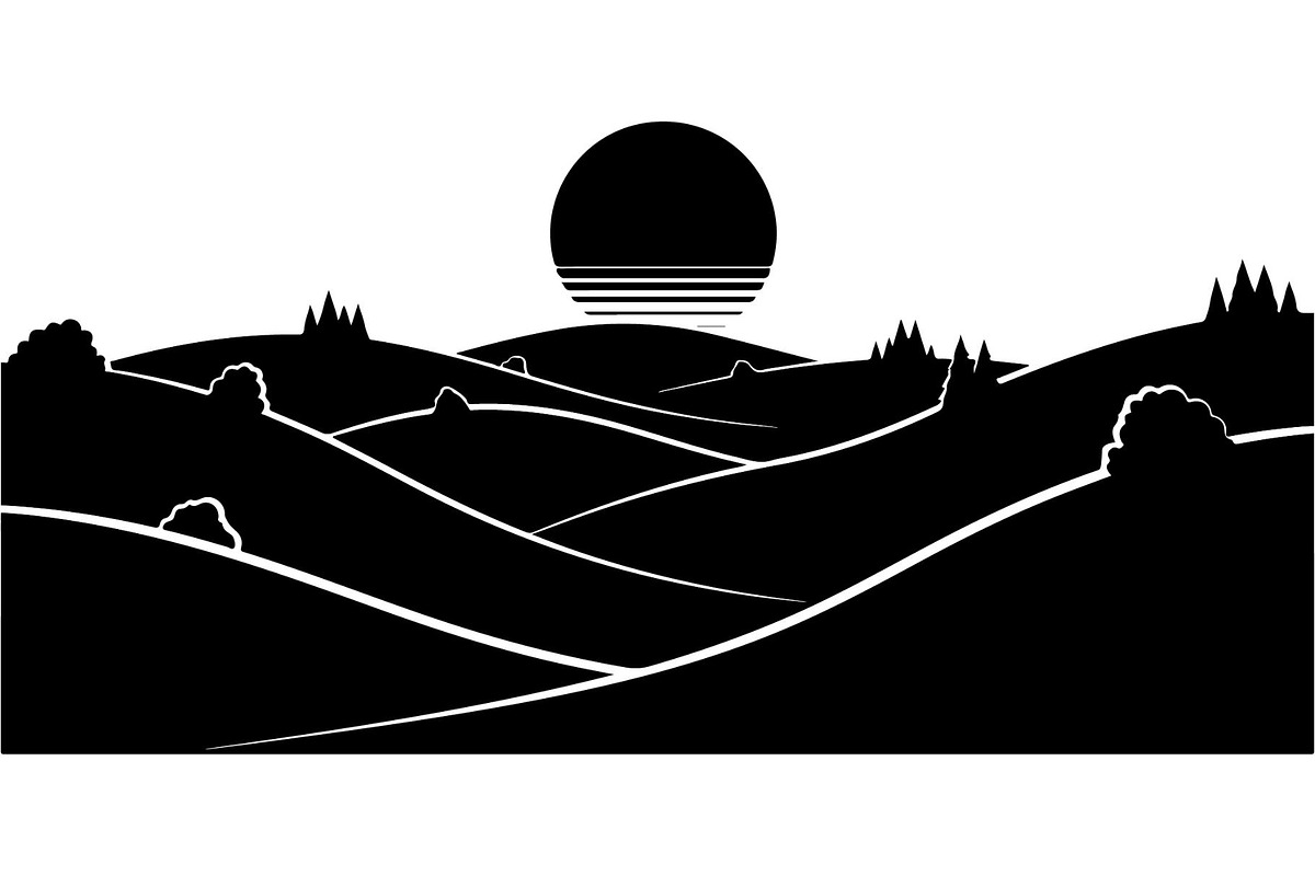 Minimal Landscape Silhouette, an Object Graphic by Designer_Momina (Photo 14 of 19)